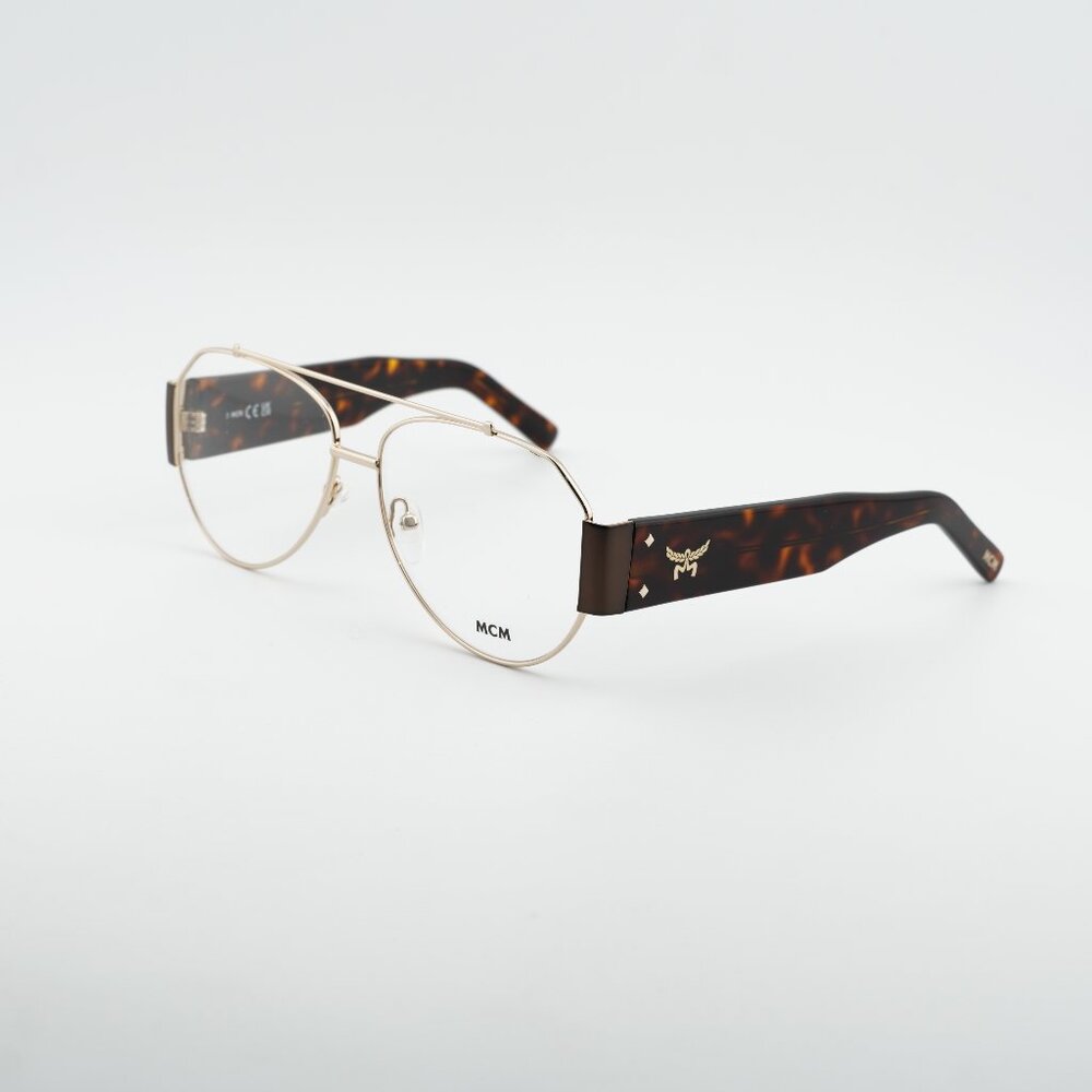 MCM MW5001 032 Eyeglasses Pale Gold 58mm Aviator Frame